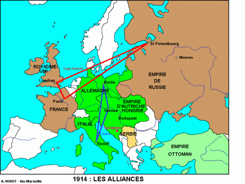 1914 - Les alliances
Carte d’Alain Houot