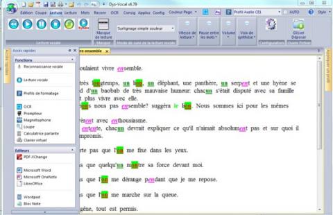 TextVision. Application d'aide à la lecture pour les DYS (site de prof)